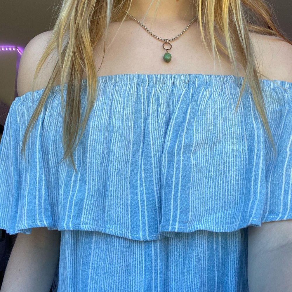 Off shoulder periwinkle top 💎